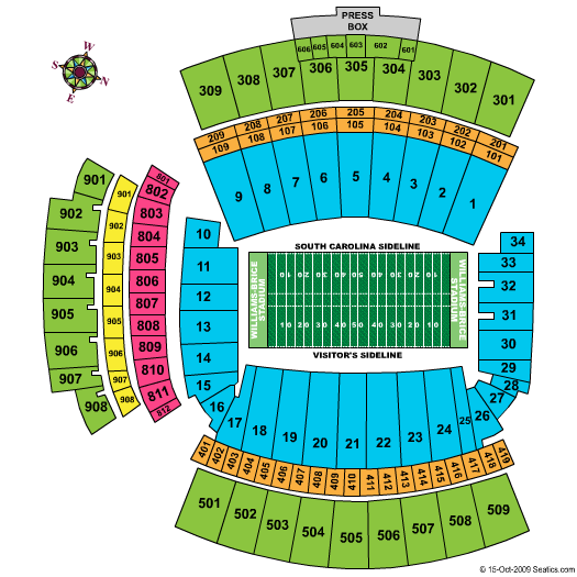 Williams Brice Seating Chart